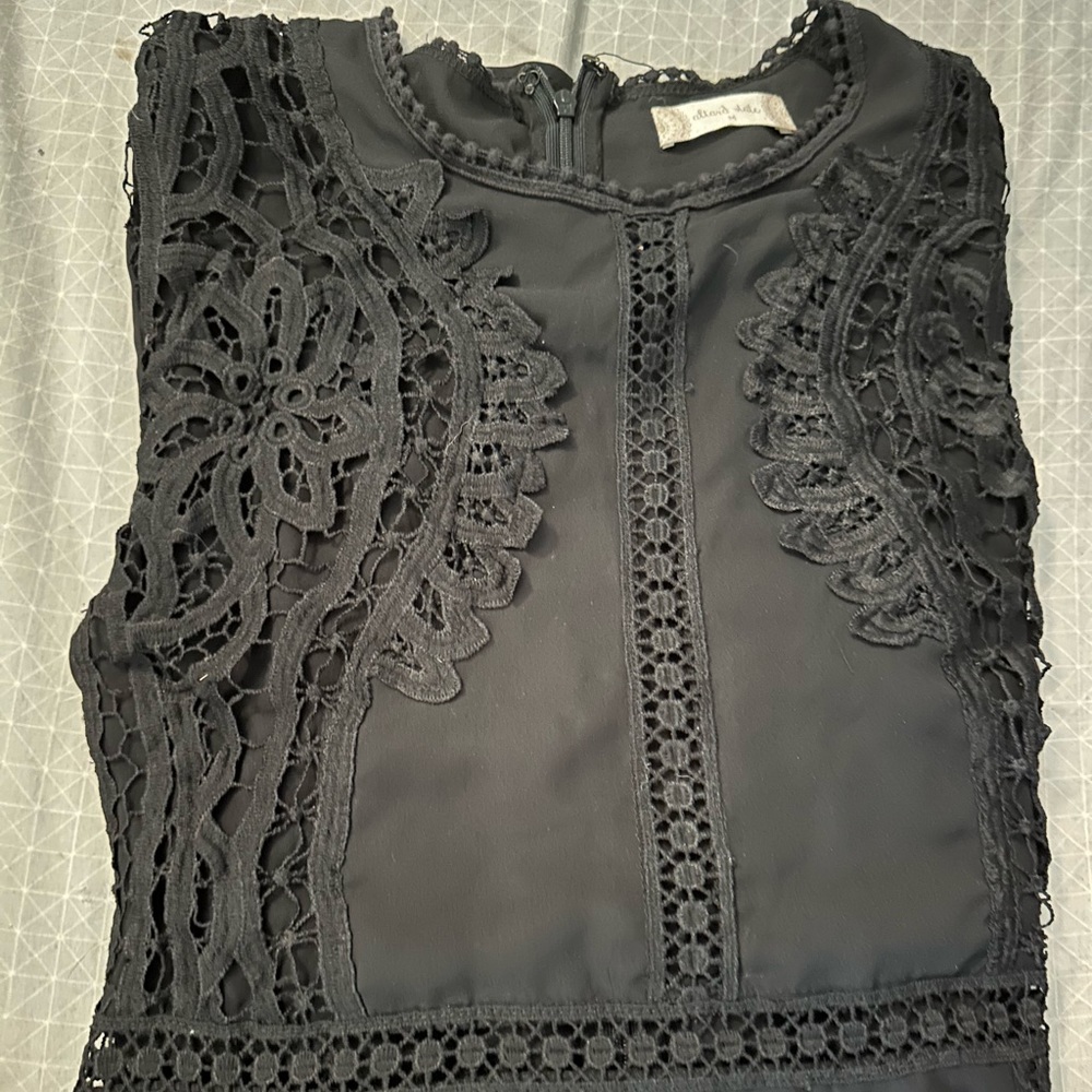 Altar’d State Black Long sleeve dress with lace